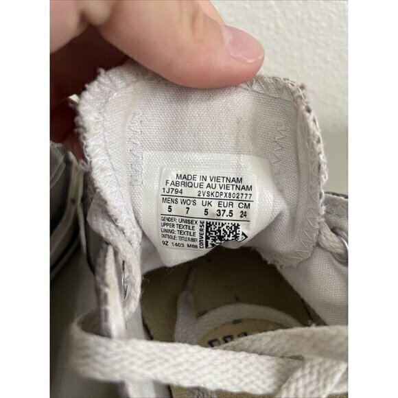 Converse All Star Low Top Canvas Sneakers Casual Shoes Gray Sneakers Size 7 - Picture 8 of 8